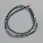 Hematite Beads Hexagonal Zigzag Black Color, 3.5×3.5mm, Length 40cm+-, Necklace String