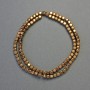 Hematite Beads Cubes Copper Matte and Glossy, 4x4 mm diameter, 40 cm necklace length