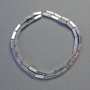 Hematite Beads Rectangular Silver Color, 9x3mm +/- diameter, 42cm +/- strand