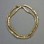 Hematite Beads Hexagon Rounded Corners Light Gold Color, 5x3 mm, 42 cm length