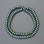 Hematite Beads Inlays Green Chrome Hematite Color Rondelle 6x4mm, 42cm strand