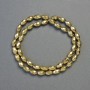 Hematite Beads Faceted Oval Gold Color, 5×8mm, length approx. 41cm strand