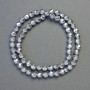 Hematite Beads Faceted Sphere Color Silver, diameter 6mm+-, length 41cm+- strand