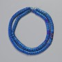 Hematite Beads Snake Chain Wave Matte Blue 5x4x3mm+-, 38cm+-, strand