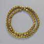 Hematite Beads Cubes Gold Color, 6x6mm diameter, 41cm +/- strand