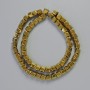 Hematite Beads Hexagonal Zigzag Shape Gold Color, 6x6mm Diameter, 42cm+- Length Bead Strand