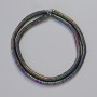 Hematite Rondelle Wave Beads - Black Multicolor, 4x1mm, 40cm Necklace Length