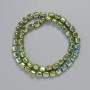 Hematite Beads Oval Green Chameleon Color, 7×7mm ±, Necklace Length 40cm ±