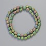 Hematite Beads, matte rainbow oval 7x7mm, length 40cm strand