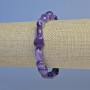 Amethyst Faceted Bead Bracelet, 10mm diameter ±, 18cm length ± stretch