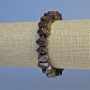 Bronzite Bracelet with faceted rondelles, 10x7 mm, stretchy 18 cm
