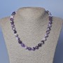 Amethyst Chevron Necklace natural stone, 10mm diameter, length 48cm