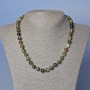 Grossular Garnet Beads (Green Garnet) Natural Stone Smooth Sphere, diameter 6mm±, length 48cm±
