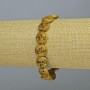 Hematite Bracelet "Tree" Matte Gold Tone, 12×4.5 mm diameter, stretch 18 cm ±