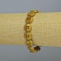 Hematite Bracelet "Tree" matte golden color, diameter 12×4.5 mm±, length 18 cm± (stretch)