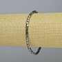 Hematite Bracelet Hexagonal Zigzag Black Color, diameter 3.5x3.5 mm ±, length 18 cm ± (stretch)