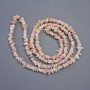 Beads, Pink Opal Chip on Thread with 78 cm Length, 9x4-4x2 mm+/-