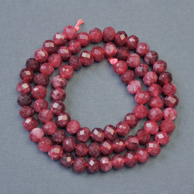 Natural Tourmaline Beads, Faceted Rondelle, 6×4.5 mm, about 5 mm ±, thread length 38 cm ±