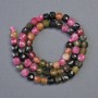 Natural Stone Beads Tourmaline Faceted Cube, 5x5x5 mm, 36 cm length