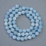 Aquamarine Beads, Faceted Round Bead, 6mm diameter ±, 37cm length