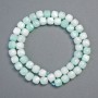 Angelite natural stone beads, faceted cube shape, 7x7mm diameter, necklace length ~37cm
