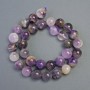 Amethyst Beads natural stone smooth ball, diameter 11.5-12.5mm, thread length 40cm±