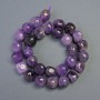 Amethyst Beads natural stone cube-cut 14–17 mm, diameter 14-15 mm+, length 40 cm± on a thread