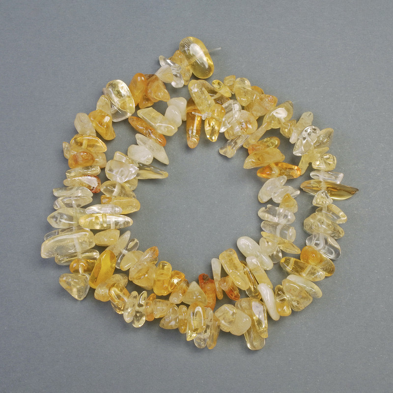 Citrine Natural Stone Bead, Chip Shape, 14×6 mm, ± hairline length 40 cm
