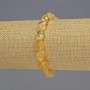 Bracelet Citrine natural stone faceted, 8x8x5mm+-, length 18cm+- stretch