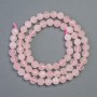 Beads Pink Quartz on a Thread Natural Stone Faceted Round Beads 6mm ±, Length 39cm ±