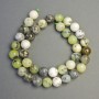Green Opal Beads on Thread Natural Stone Smooth Round Bead, diameter 10mm±, length 40cm±