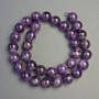 Amethyst Beads on Thread Natural Stone Smooth Round 12mm ± Diameter, Length 39cm ±