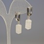 Earrings Mountain Crystal Cylinder, diameter 14x8mm +-/-, length 3cm