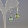 Hematite Earrings - CHameleon Crosses, 13x13 mm, about 3.2 cm long