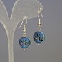 Hematite Earrings, Tree motif, blue variants, diameter 12×4 mm, length 3.2 cm