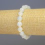 Bracelet Opalite synthetic moonstone mulitfaceted, 8x8 mm facets, length 18 cm, stretch