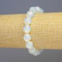 Bracelet Opalite synthetic moonstone multifaceted, diameter 11x11mm+-, length 18cm+- stretch