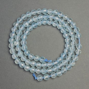 Faceted Topaz Natural Stone Beads round 4mm diameter, 38cm length