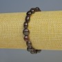 Bracelet Garnet natural stone faceted beads, diameter 11x9-8x7mm+-, length 18cm+- elastic