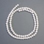 Agate Beads White (faceted) smooth sphere, diameter 4.5mm±, length 40cm± on fishing line