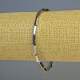 Hematite Rectangle Beaded Bracelet, Silver Color, 9x3 mm rectangles, Stretch Length 18 cm