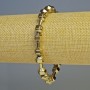 Bracelet Hematite Hammered Shape Light Bronze, diameter 21×7 mm, ±, length 18 cm ± stretch