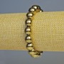 Hematite Bead Bracelet Bronze Color, 10mm ± Bead Diameter, Stretch Length 18cm ±
