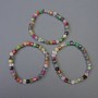 Bracelet Assortment Faceted Cubes, diameter 6 (+ -) mm, length 18 cm+- stretch
