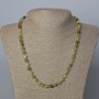 Grossular Garnet Necklace (Green Garnet) Natural Faceted Cube Stone, 6x6mm dia., 51cm+