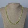 Jadeite Necklace with natural gemstone, faceted cube, diameter 5×5 mm ±, length 51 cm ±