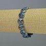 Hematite Bracelet "Tree" matte chameleon color, diameter 12.5×4.5mm ±, length 18 cm ± stretch