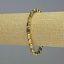 Bracelet Hematite Hexagons Gold Color, diameter 5x8mm, length 18cm, stretch