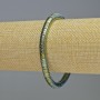 Hematite Rondelle Wave Bracelet, chameleon green color, 6x1mm diameter, stretchy length 18cm