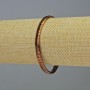 Hematite Snake Chain Bracelet, copper color, 5x4x3 mm beads, adjustable length 18 cm